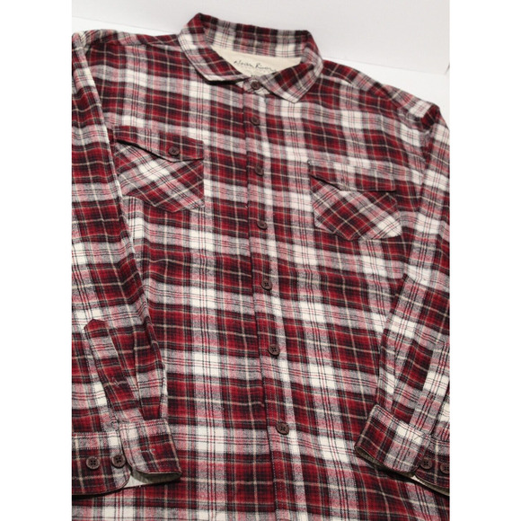 North River Men's XXL Red Tartan Plaid Button-up LS Flannel Shirt XXL Outdoors - Picture 5 of 13
